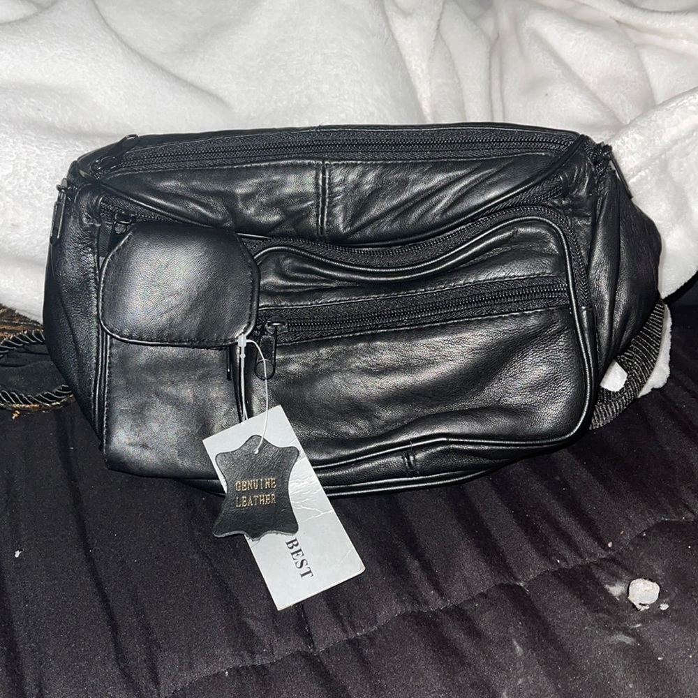 Genuine leather fanny pack